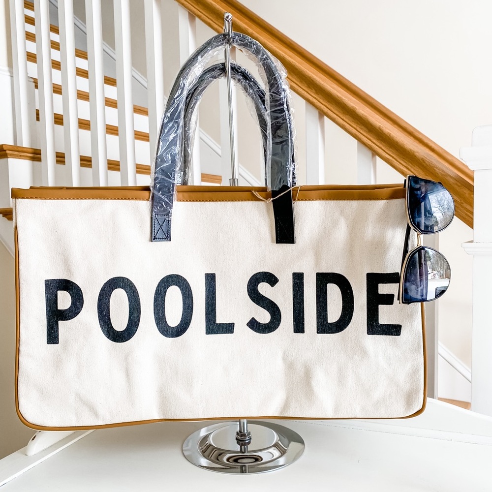 Canvas Beach Tote | Canvas Summer Tote | Summer Bag | Vacation Bag